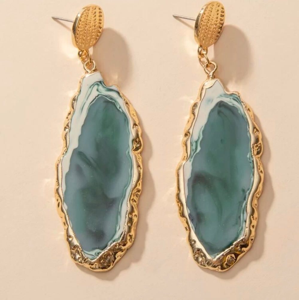 Faux stone earrings